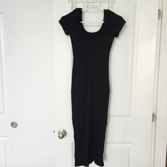 Black Bodycon Snatched Midi Dress FASHION NOVA - Picture 6 of 9